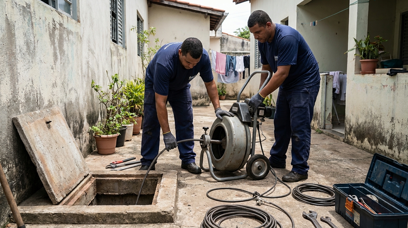 Desentupimento de rede de esgoto em Fortaleza-CE