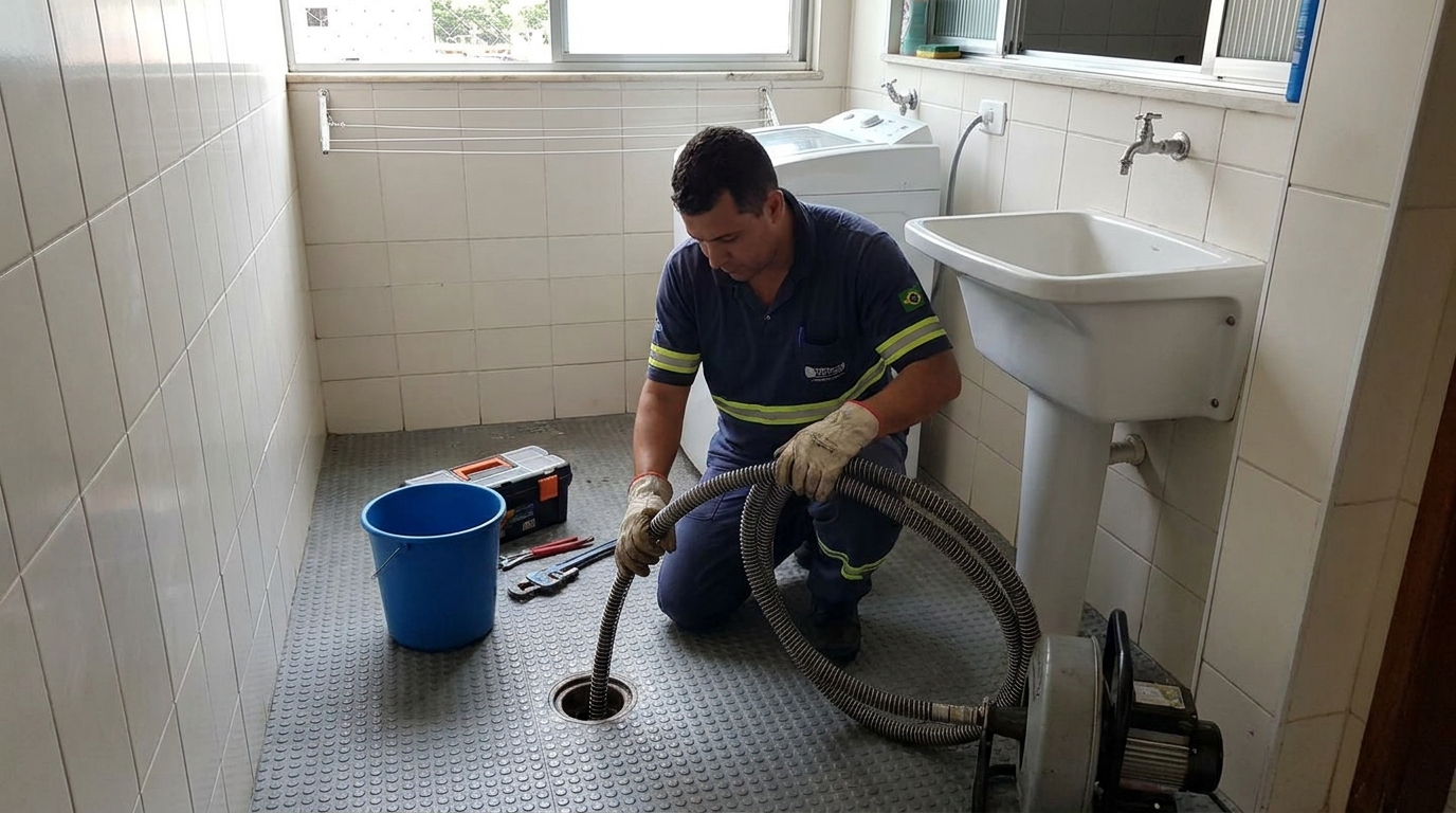 Desobstrução na Cozinha no Bonsucesso, Fortaleza‑CE