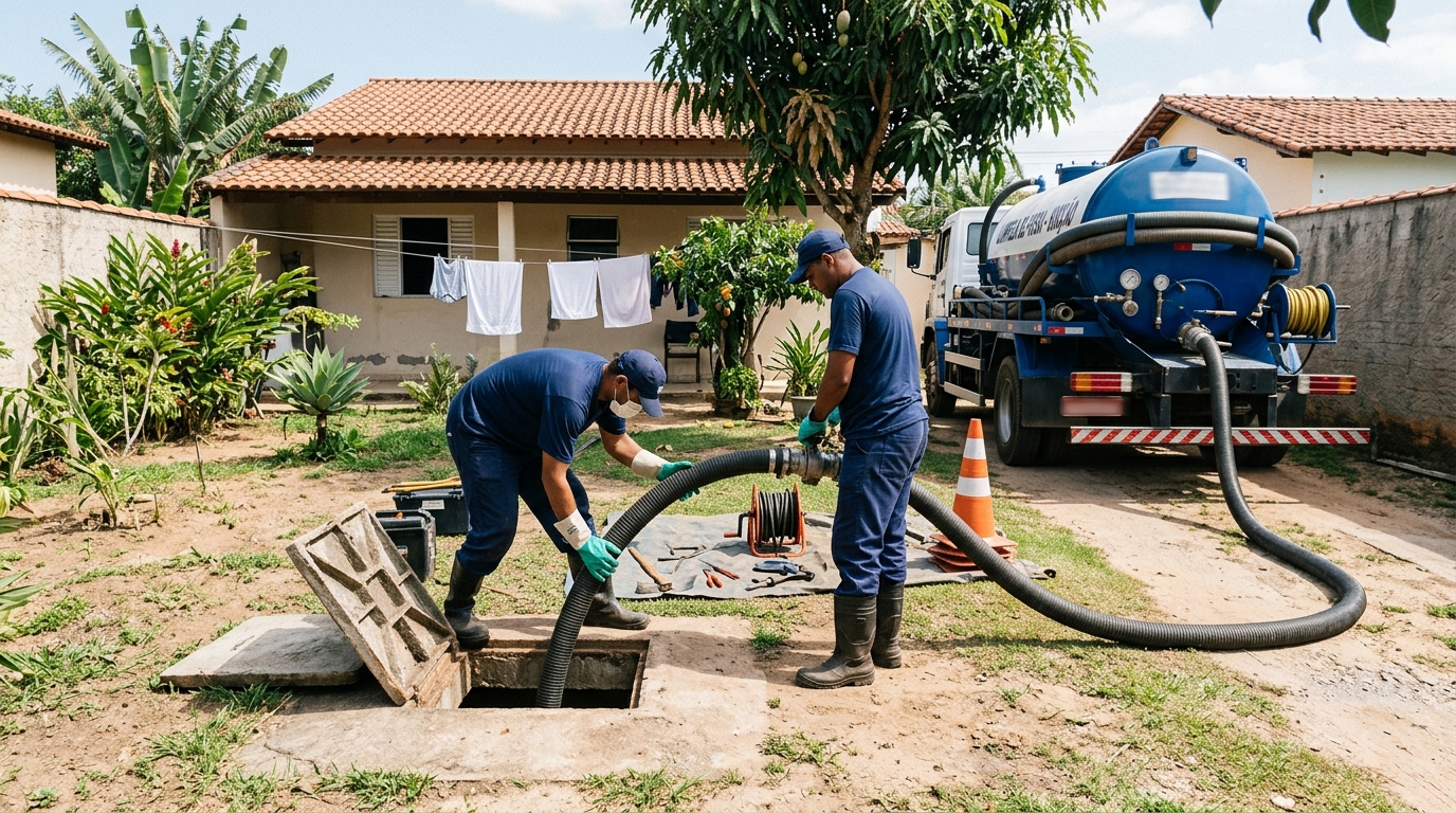 Manutenção de Fossa na Aerolândia, Fortaleza‑CE